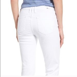 Kut from the Kloth White Denim Cropped Jeans